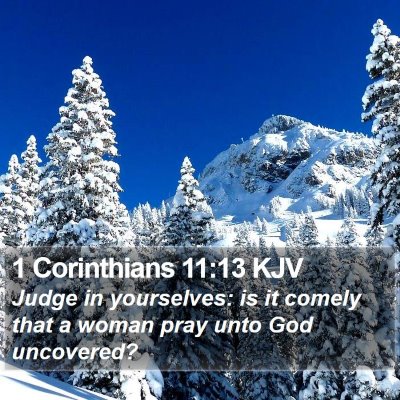 1 Corinthians 11:13 KJV Bible Verse Image
