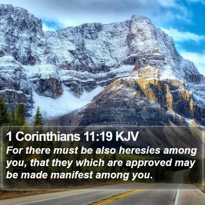 1 Corinthians 11:19 KJV Bible Verse Image
