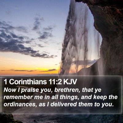1 Corinthians 11:2 KJV Bible Verse Image
