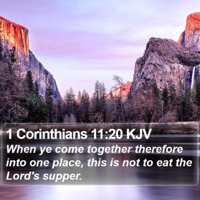 1 Corinthians 11:20 KJV Bible Verse Image