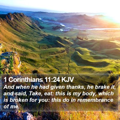 1 Corinthians 11:24 KJV Bible Verse Image
