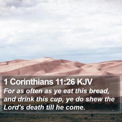 1 Corinthians 11:26 KJV Bible Verse Image