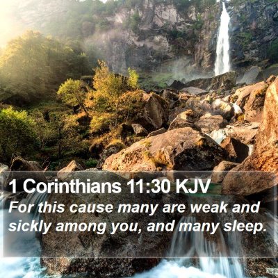1 Corinthians 11:30 KJV Bible Verse Image
