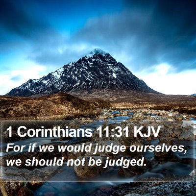 1 Corinthians 11:31 KJV Bible Verse Image