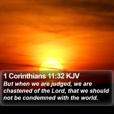 1 Corinthians 11:32 KJV Bible Verse Image