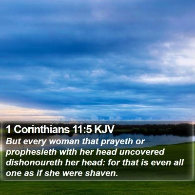 1 Corinthians 11:5 KJV Bible Verse Image