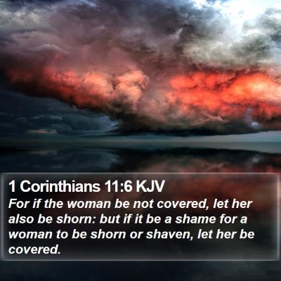 1 Corinthians 11:6 KJV Bible Verse Image