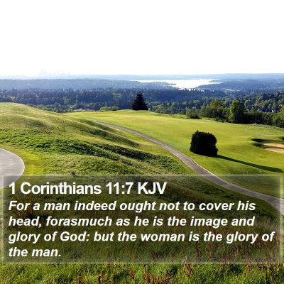 1 Corinthians 11:7 KJV Bible Verse Image