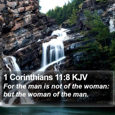 1 Corinthians 11:8 KJV Bible Verse Image