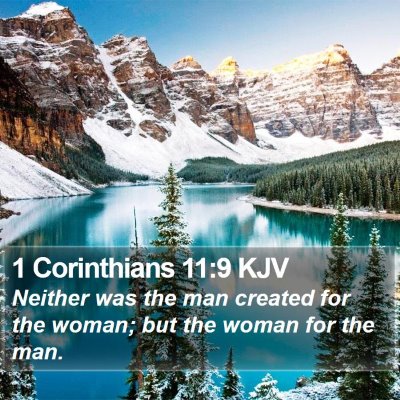 1 Corinthians 11:9 KJV Bible Verse Image