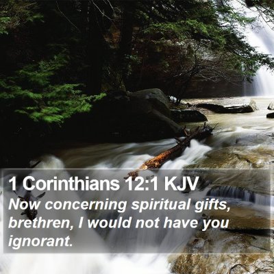 1 Corinthians 12:1 KJV Bible Verse Image
