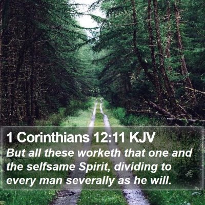 1 Corinthians 12:11 KJV Bible Verse Image