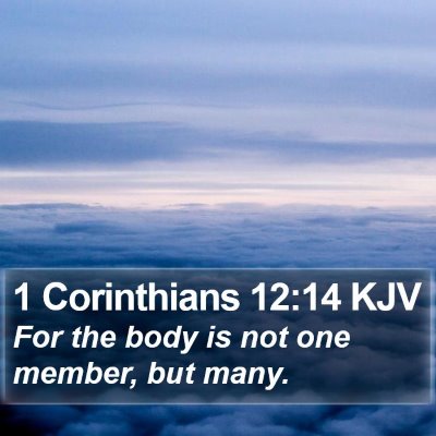 1 Corinthians 12:14 KJV Bible Verse Image