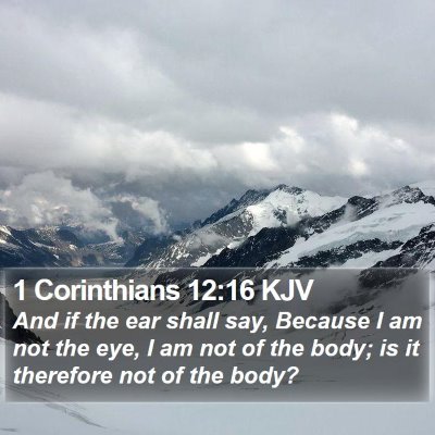 1 Corinthians 12:16 KJV Bible Verse Image
