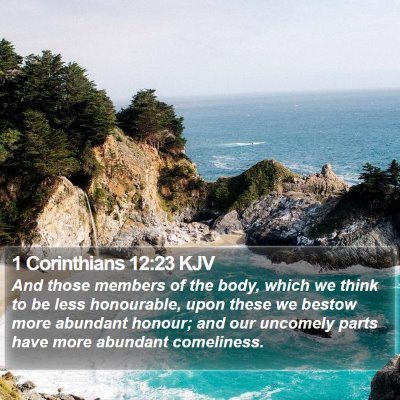 1 Corinthians 12:23 KJV Bible Verse Image
