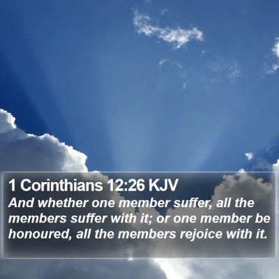 1 Corinthians 12:26 KJV Bible Verse Image