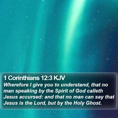 1 Corinthians 12:3 KJV Bible Verse Image
