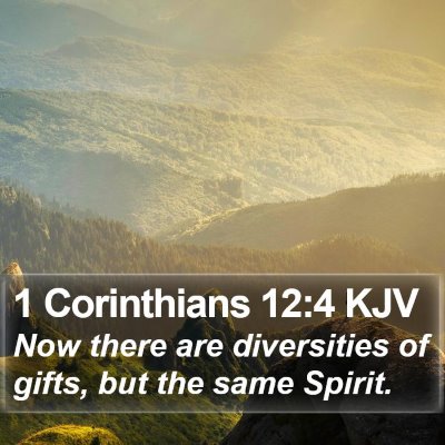1 Corinthians 12:4 KJV Bible Verse Image