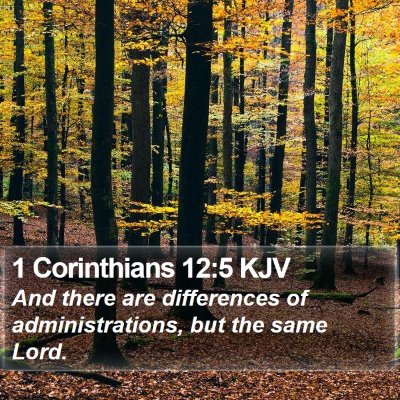 1 Corinthians 12:5 KJV Bible Verse Image