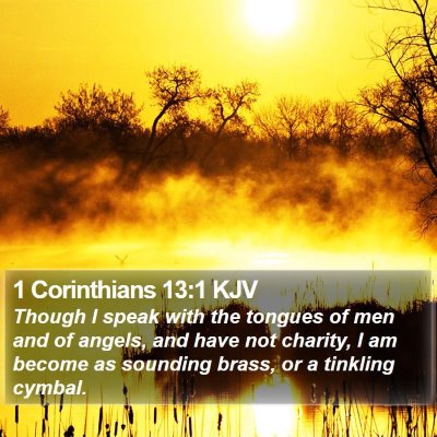 1 Corinthians 13:1 KJV Bible Verse Image