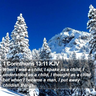 1 Corinthians 13:11 KJV Bible Verse Image