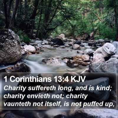 1 Corinthians 13:4 KJV Bible Verse Image