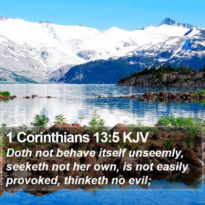 1 Corinthians 13:5 KJV Bible Verse Image