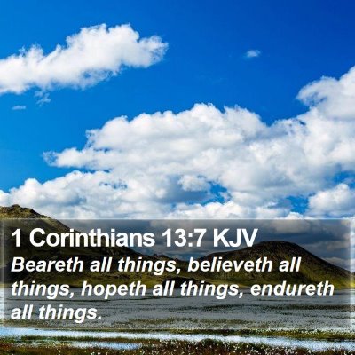 1 Corinthians 13:7 KJV Bible Verse Image