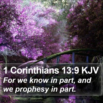 1 Corinthians 13:9 KJV Bible Verse Image