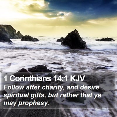 1 Corinthians 14:1 KJV Bible Verse Image