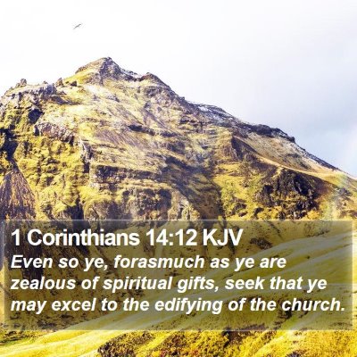 1 Corinthians 14:12 KJV Bible Verse Image
