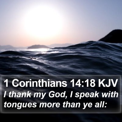 1 Corinthians 14:18 KJV Bible Verse Image
