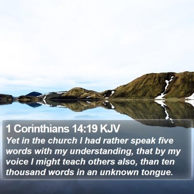 1 Corinthians 14:19 KJV Bible Verse Image