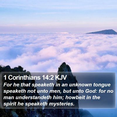 1 Corinthians 14:2 KJV Bible Verse Image