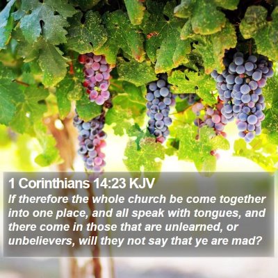 1 Corinthians 14:23 KJV Bible Verse Image
