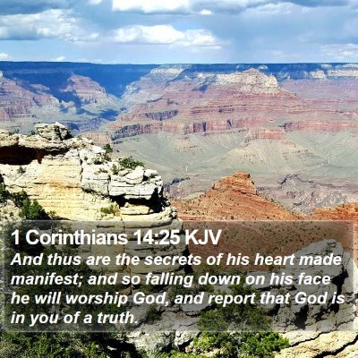 1 Corinthians 14:25 KJV Bible Verse Image