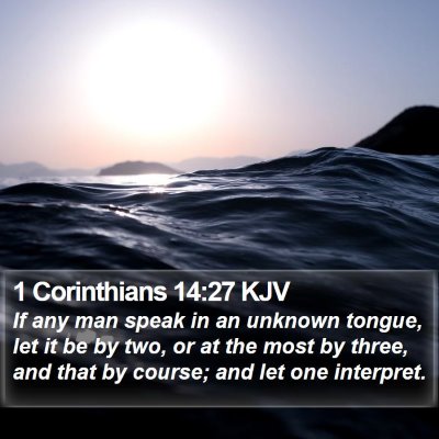 1 Corinthians 14:27 KJV Bible Verse Image