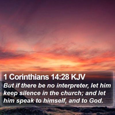 1 Corinthians 14:28 KJV Bible Verse Image