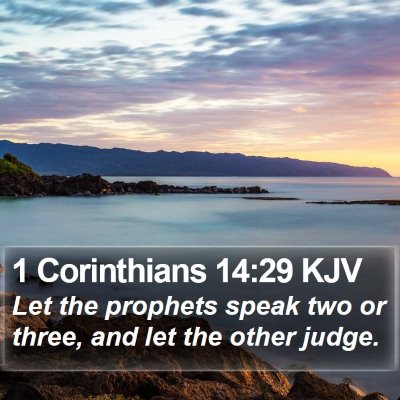 1 Corinthians 14:29 KJV Bible Verse Image