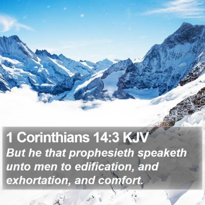 1 Corinthians 14:3 KJV Bible Verse Image