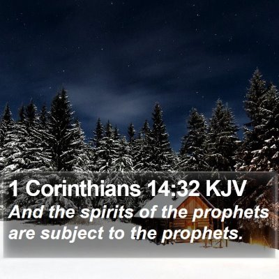 1 Corinthians 14:32 KJV Bible Verse Image