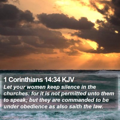 1 Corinthians 14:34 KJV Bible Verse Image