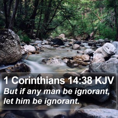 1 Corinthians 14:38 KJV Bible Verse Image