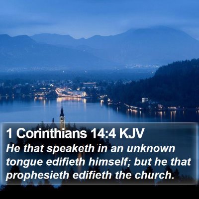 1 Corinthians 14:4 KJV Bible Verse Image