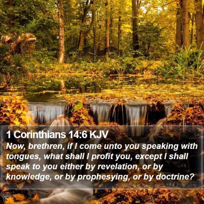 1 Corinthians 14:6 KJV Bible Verse Image