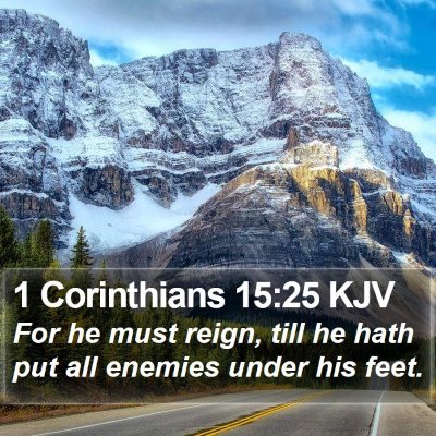 1 Corinthians 15:25 KJV Bible Verse Image