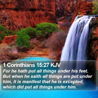 1 Corinthians 15:27 KJV Bible Verse Image