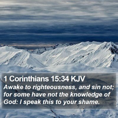 1 Corinthians 15:34 KJV Bible Verse Image