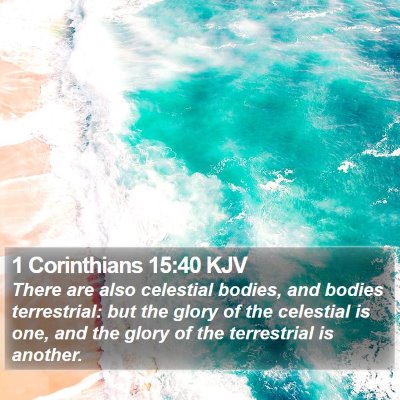 1 Corinthians 15:40 KJV Bible Verse Image