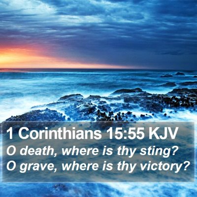 1 Corinthians 15:55 KJV Bible Verse Image